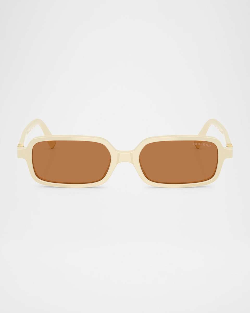 MU 11ZSF Acetate Rectangular Sunglasses